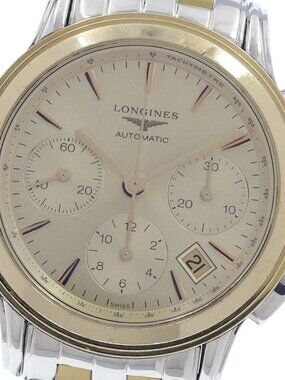 LONGINES Flagship L4.803.3 Chronograph Gold Dial Automatic Men's Watch_963265